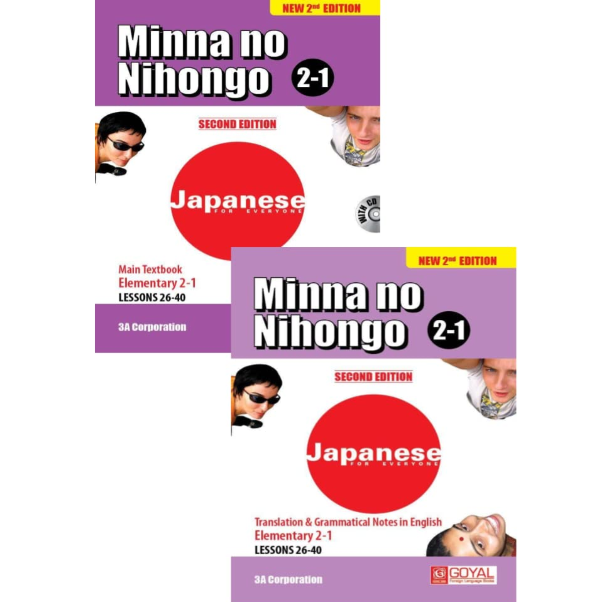 Set Of 2 Book Minna No Nihongo 2-1 Main Textbook e...